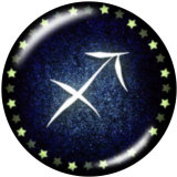 20MM Birthstone 12 constellations glass snap bottom
