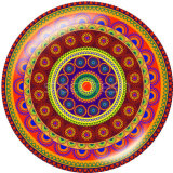 20MM decorative pattern Print glass snaps buttons