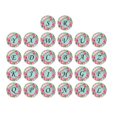 20MM Alphabet snap button 26 words glass  interchangable snaps jewelry