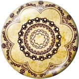 20MM decorative pattern Print glass snaps buttons