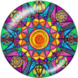 20MM decorative pattern Print glass snaps buttons