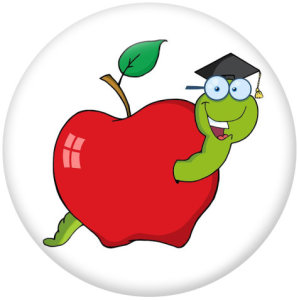 20MM teacher Print glass snaps buttons