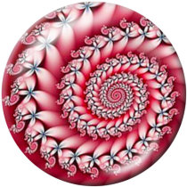 20MM decorative pattern Print glass snaps buttons