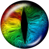 20MM eyes Print glass snaps buttons