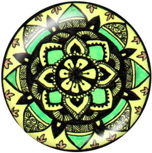 20MM decorative pattern Print glass snaps buttons
