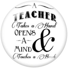 20MM teacher Print glass snaps buttons