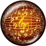 20MM note Print glass snaps buttons