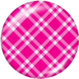 20MM Checkerboard element Print glass snaps buttons