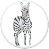 20MM animal Print glass snaps buttons