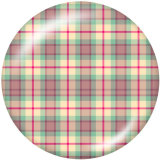 20MM Checkerboard element Print glass snaps buttons