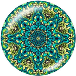 20MM decorative pattern Print glass snaps buttons