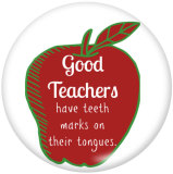 20MM teacher Print glass snaps buttons