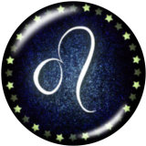 20MM Birthstone 12 constellations glass snap bottom