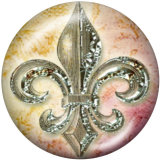 20MM anchor Print glass snaps buttons