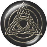20MM  Symbol Print glass snaps buttons