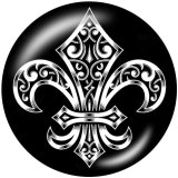 20MM anchor Print glass snaps buttons
