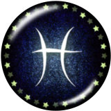 20MM Birthstone 12 constellations glass snap bottom