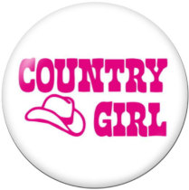 20MM Country girl Print glass snaps buttons