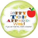 20MM teacher Print glass snaps buttons