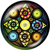 20MM decorative pattern Print glass snaps buttons