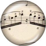 20MM note Print glass snaps buttons