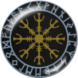 20MM  Symbol Print glass snaps buttons