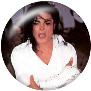 20MM Michael Jackson Print glass snaps buttons