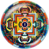 20MM decorative pattern Print glass snaps buttons