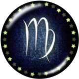 20MM Birthstone 12 constellations glass snap bottom