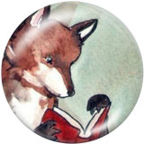 20MM fox Print glass snaps buttons