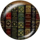 20MM book Print glass snaps buttons