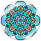 20MM decorative pattern Print glass snaps buttons