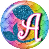 20MM Alphabet snap button 26 words glass  interchangable snaps jewelry