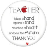 20MM teacher Print glass snaps buttons