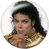 20MM Michael Jackson Print glass snaps buttons