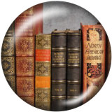 20MM book Print glass snaps buttons