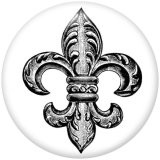 20MM anchor Print glass snaps buttons