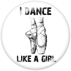 20MM dance Print glass snaps buttons