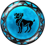 20MM Birthstone 12 constellations glass snap bottom
