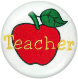 20MM teacher Print glass snaps buttons
