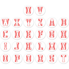 20MM Alphabet snap button 26 words glass  interchangable snaps jewelry