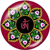 20MM decorative pattern Print glass snaps buttons