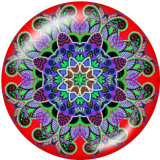 20MM decorative pattern Print glass snaps buttons