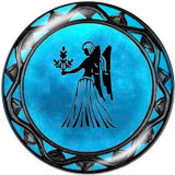 20MM Birthstone 12 constellations glass snap bottom