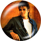 20MM Michael Jackson Print glass snaps buttons