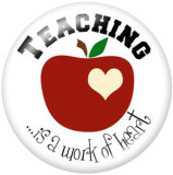 20MM teacher Print glass snaps buttons