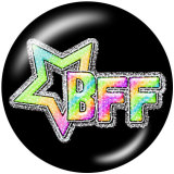 20MM BBF Print glass snaps buttons