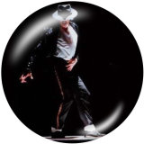 20MM Michael Jackson Print glass snaps buttons