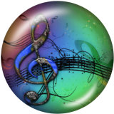 20MM note Print glass snaps buttons