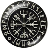 20MM  Symbol Print glass snaps buttons
